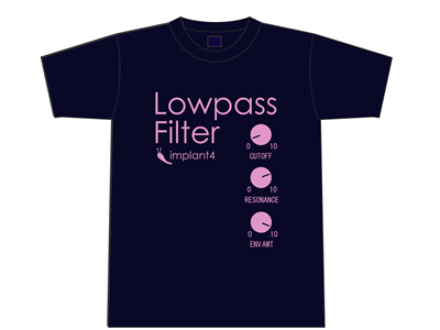 シンセサイザーTシャツ　lowpassfilter2